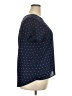Papermoon 100% Polyester Polka Dots Blue Short Sleeve Blouse Size XXL - photo 4