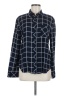 Renee C. 100% Rayon Plaid Blue Long Sleeve Button-Down Shirt Size M - photo 1