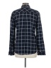 Renee C. 100% Rayon Plaid Blue Long Sleeve Button-Down Shirt Size M - photo 2