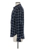 Renee C. 100% Rayon Plaid Blue Long Sleeve Button-Down Shirt Size M - photo 5