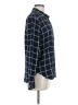Renee C. 100% Rayon Plaid Blue Long Sleeve Button-Down Shirt Size M - photo 4