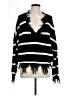 Polly & Esther 100% Acrylic Stripes Black Pullover Sweater Size L - photo 1