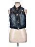 Vanity Ombre Solid Blue Denim Vest Size XL - photo 1