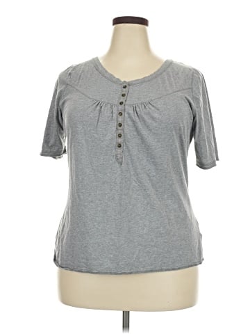 Faded Glory Short Sleeve Henley (view 1)