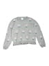 Crewcuts Outlet 100% Cotton Floral Silver Pullover Sweater Size 8 - 9 - photo 1