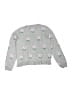 Crewcuts Outlet 100% Cotton Floral Silver Pullover Sweater Size 8 - 9 - photo 2
