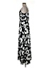 Ann Taylor LOFT 100% Polyester Graphic Silver Casual Dress Size 8 - photo 5