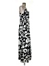 Ann Taylor LOFT 100% Polyester Graphic Silver Casual Dress Size 8 - photo 4