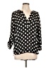 Daniel Rainn Polka Dots Black 3/4 Sleeve Blouse Size L - photo 1