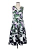 Talbots 100% Polyester Floral Green Cocktail Dress Size 4 - photo 1