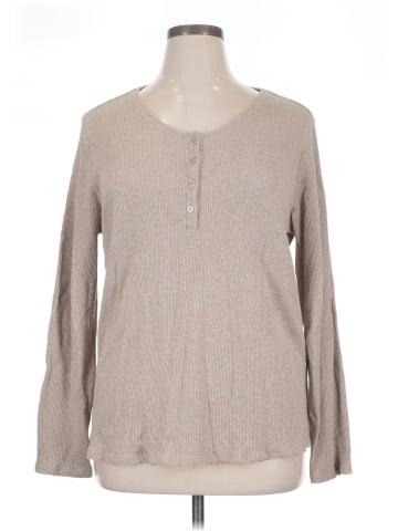 Eileen Fisher Long Sleeve Henley (view 1)