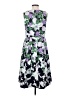 Talbots 100% Polyester Floral Green Cocktail Dress Size 4 - photo 2