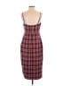Lulus 100% Polyester Plaid Burgundy Casual Dress Size M - photo 2