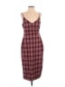 Lulus 100% Polyester Plaid Burgundy Casual Dress Size M - photo 1