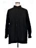 Eileen Fisher Solid Black Long Sleeve Button-Down Shirt Size XL - photo 1