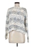 It's Our Time Tweed White Pullover Sweater Size M - photo 1