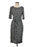 Connected Apparel Polka Dots Black Casual Dress Size 8 - photo 1