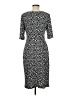 Connected Apparel Polka Dots Black Casual Dress Size 8 - photo 2