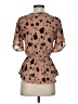 Sienna Sky 100% Polyester Brown Short Sleeve Blouse Size XS - photo 2