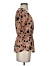 Sienna Sky 100% Polyester Brown Short Sleeve Blouse Size XS - photo 4