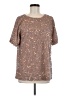 Jodifl 100% Polyester Brown Short Sleeve Blouse Size M - photo 1