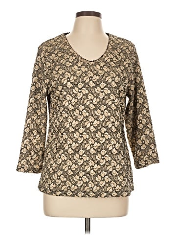JM Collection 3/4 Sleeve Top (view 1)