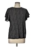 Adrianna Papell Black Short Sleeve Top Size L - photo 1