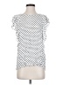 14th & Union 100% Rayon Polka Dots White Short Sleeve Blouse Size XS - photo 1