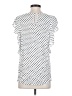 14th & Union 100% Rayon Polka Dots White Short Sleeve Blouse Size XS - photo 2