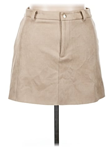 Zara Faux Leather Skirt (view 1)