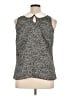 Worthington 100% Polyester Silver Sleeveless Blouse Size XL - photo 2