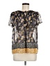 Knox Rose Black Short Sleeve Blouse Size M - photo 1