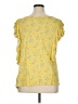 Chaps 100% Viscose Yellow Short Sleeve Blouse Size XL - photo 2