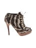 Stuart Weitzman Animal Print Brown Ankle Boots Size 7 - photo 1