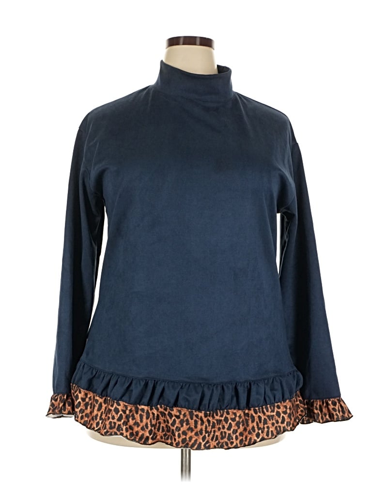 Pre-owned Unbranded Pullover Sweater In Blue