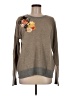 J.Crew Collection Floral Gray Wool Pullover Sweater Size M - photo 1