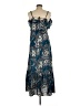 Xhilaration 100% Polyester Paisley Blue Casual Dress Size M - photo 2