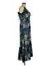 Xhilaration 100% Polyester Paisley Blue Casual Dress Size M - photo 4