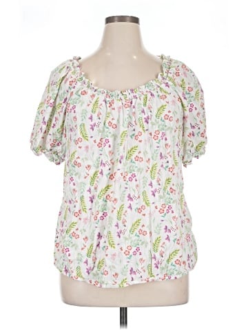 St. John's Bay Short Sleeve Blouse (view 1)