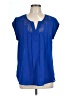 Daniel Rainn 100% Polyester Blue Short Sleeve Blouse Size L - photo 1