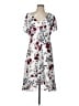 Candie's 100% Polyester Floral White Casual Dress Size L - photo 1