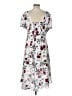 Candie's 100% Polyester Floral White Casual Dress Size L - photo 2
