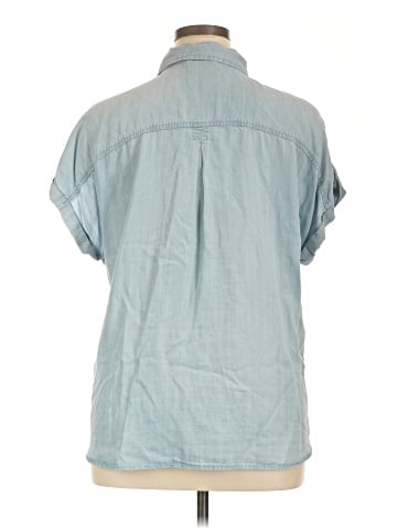 Cosmic Blue Love Short Sleeve Button-Down Shirt (view 2)