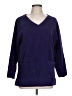 Saks Fifth Avenue Solid Purple Pullover Sweater Size L - photo 1
