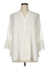 Charter Club 100% Polyester Ivory 3/4 Sleeve Blouse Size 1X - photo 1