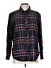 Athleta Plaid Black Long Sleeve Button-Down Shirt Size L - photo 1