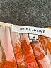 Rose + Olive 100% Rayon Orange Short Sleeve Blouse Size M - photo 7
