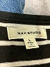 Max Studio Stripes Black Short Sleeve Blouse Size L - photo 7