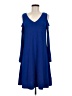 Nina Leonard Solid Blue Casual Dress Size M - photo 1