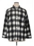 Eddie Bauer Checkered-gingham Gray 3/4 Sleeve Button-Down Shirt Size XL - photo 1